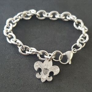 Vintage Scouting America Charm Bracelet & Charms